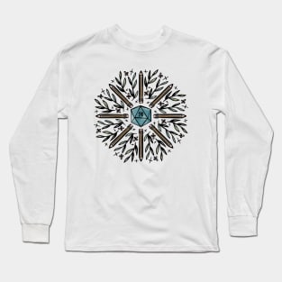 D20 Character Sheet Pattern Long Sleeve T-Shirt